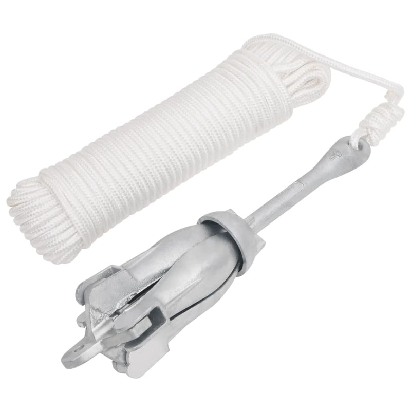 Load image into Gallery viewer, Vidaxl anker met touw inklapbaar 6 kg thermisch verzinkt gietijzer
