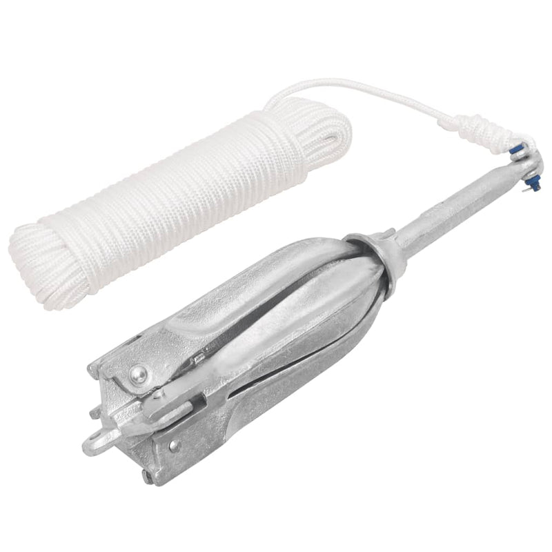 Load image into Gallery viewer, Vidaxl anker met touw inklapbaar 12 kg thermisch verzinkt gietijzer
