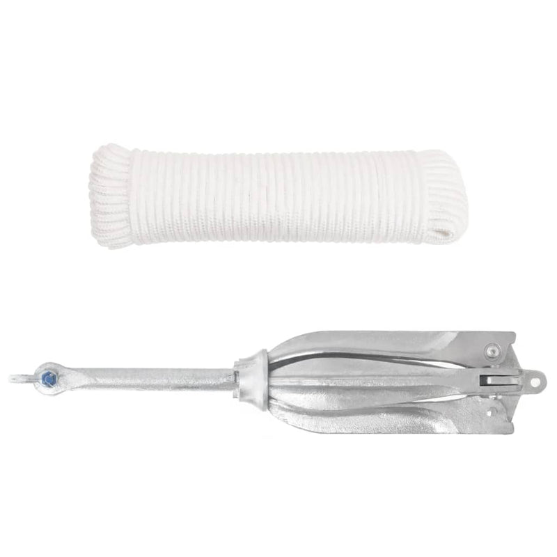 Load image into Gallery viewer, Vidaxl anker met touw inklapbaar 12 kg thermisch verzinkt gietijzer
