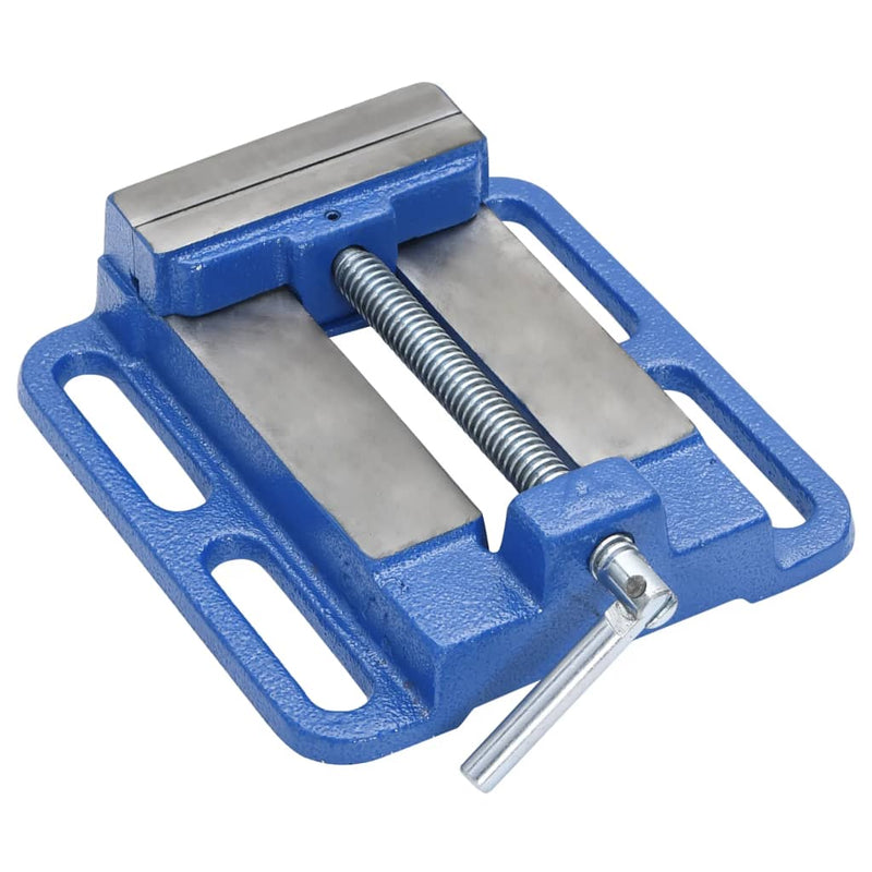 Load image into Gallery viewer, Vidaxl bankschroef voor kolomboormachine 100 mm gietijzer blauw
