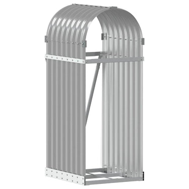 Vidaxl haardhoutopslag 40x45x100 cm gegalvaniseerd staal lichtgrijs