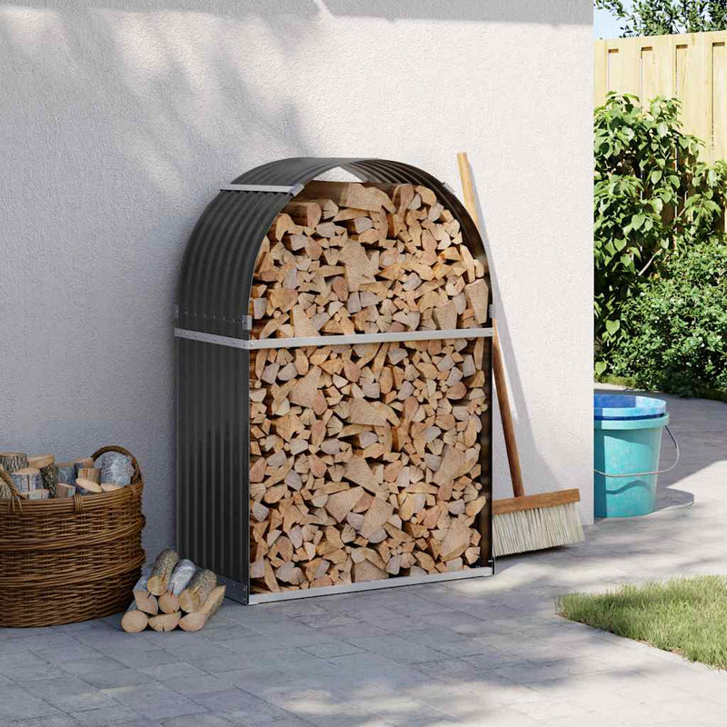 Load image into Gallery viewer, Vidaxl haardhoutopslag 80x45x120 cm gegalvaniseerd staal antraciet
