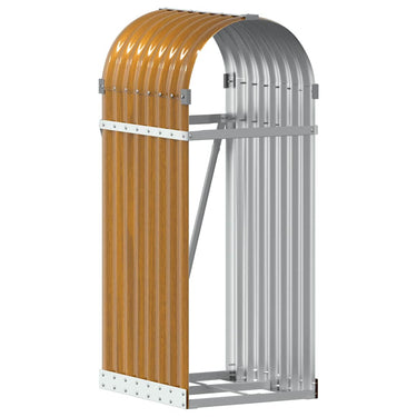 Vidaxl haardhoutopslag 40x45x100 cm gegalvaniseerd staal houtlook