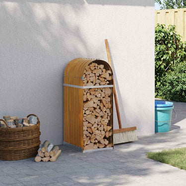 Vidaxl haardhoutopslag 40x45x100 cm gegalvaniseerd staal houtlook