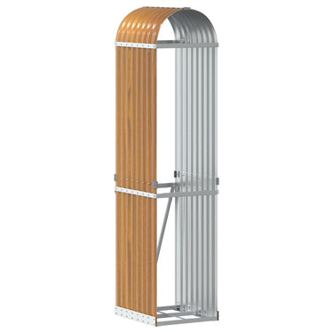 Vidaxl haardhoutopslag 40x45x170 cm gegalvaniseerd staal houtlook