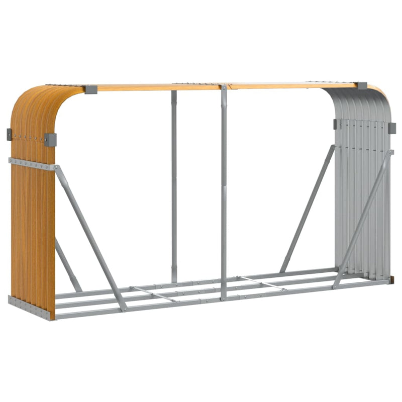 Load image into Gallery viewer, Vidaxl haardhoutopslag 180x45x100 cm gegalvaniseerd staal lichtbruin
