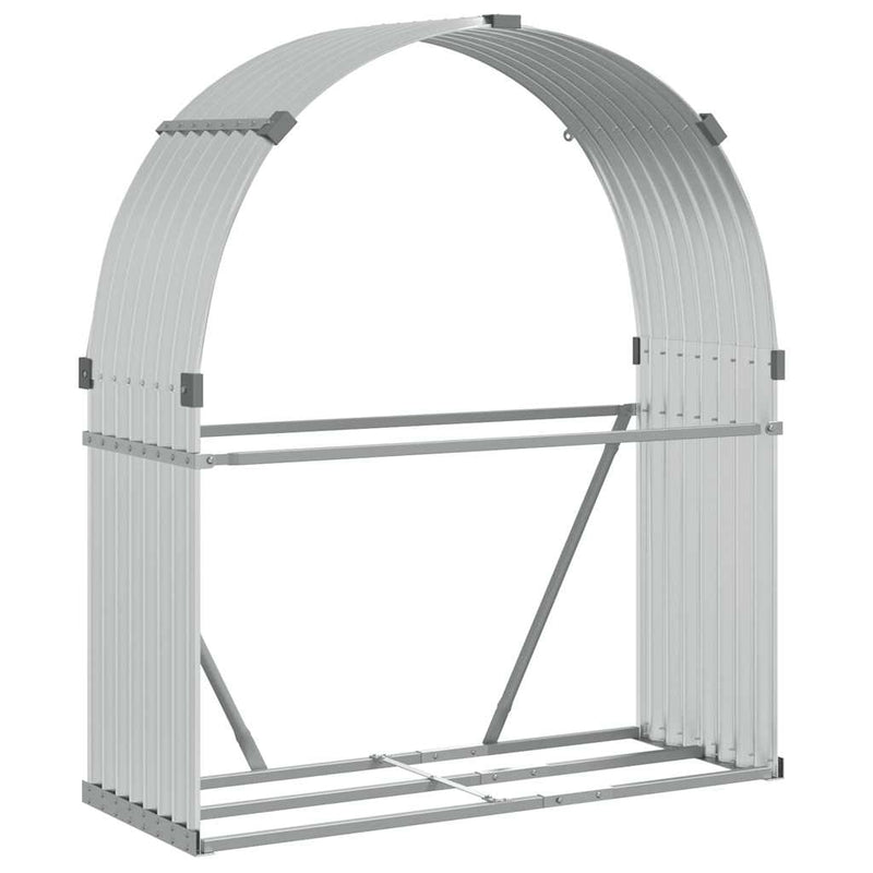 Load image into Gallery viewer, Vidaxl haardhoutopslag 120x45x140 cm gegalvaniseerd staal zilverkleur
