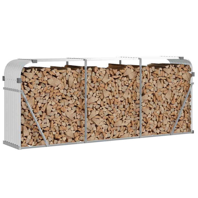 Load image into Gallery viewer, Vidaxl haardhoutopslag 234x45x100 cm gegalvaniseerd staal zilverkleur
