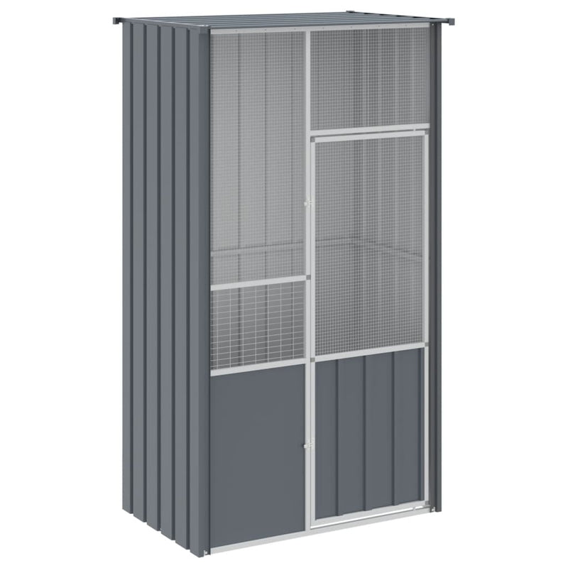 Load image into Gallery viewer, Vidaxl vogelkooi 115x78x200 cm gegalvaniseerd staal antracietkleur
