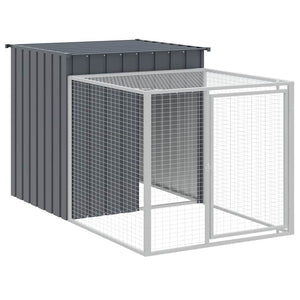 Vidaxl kippenhok met ren antraciet 110x201x110 cm gegalvaniseerd staal