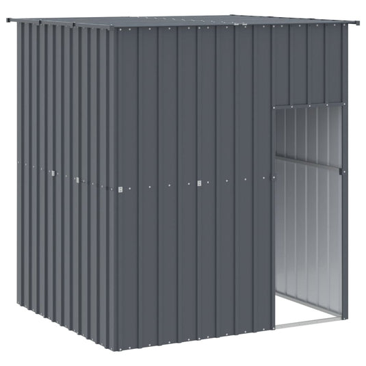 VidaXL Hondenhok met dak 165x153x181 cm gegalvaniseerd staal antraciet