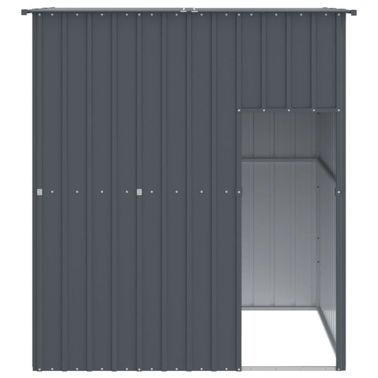 VidaXL Hondenhok met dak 165x153x181 cm gegalvaniseerd staal antraciet