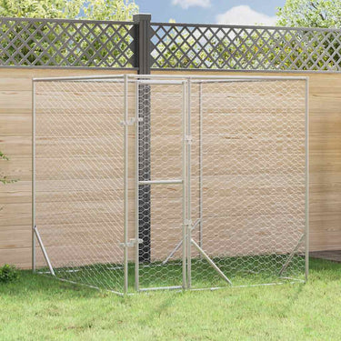 Vidaxl hondenkennel voor buiten 2x2x2 m gegalvaniseerd staal zilver