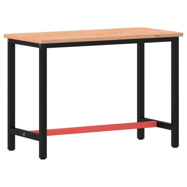 Vidaxl werkbank 115x55x81,5 cm massief beukenhout en metaal