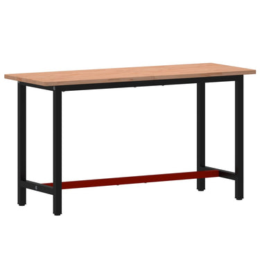 Vidaxl werkbank 150x55x81,5 cm massief beukenhout en metaal