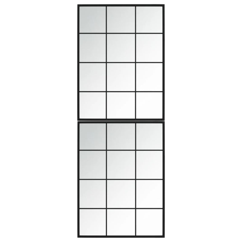 Load image into Gallery viewer, Vidaxl wandspiegels 2 st 80x60 cm metaal zwart
