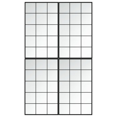 Vidaxl wandspiegels 4 st 100x60 cm metaal zwart