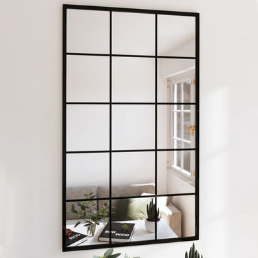 Vidaxl wandspiegels 4 st 100x60 cm metaal zwart