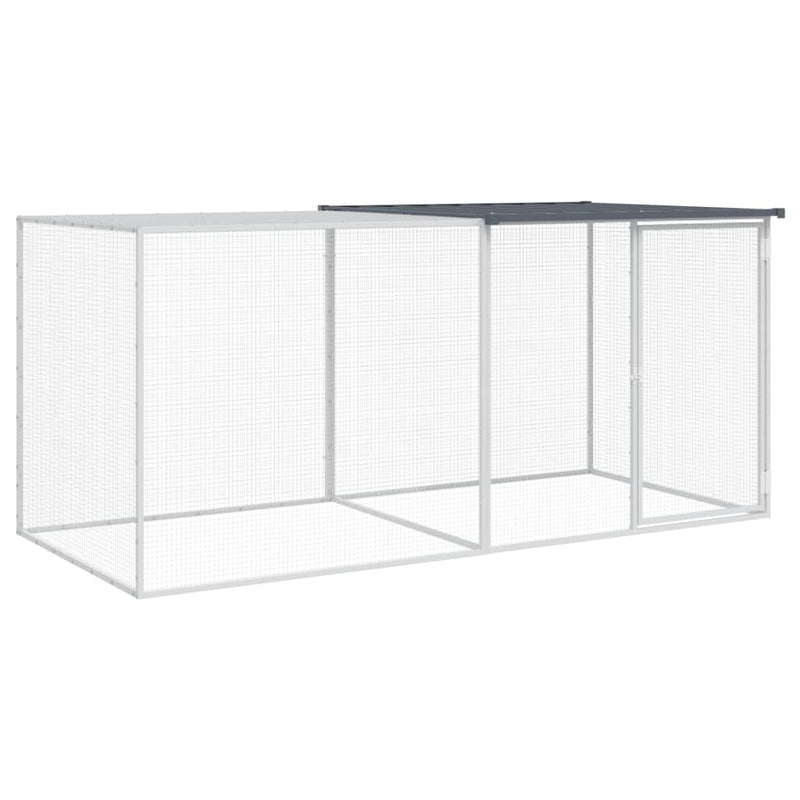 Load image into Gallery viewer, VidaXL Kippenhok met dak 203x98x90 cm gegalvaniseerd staal antraciet
