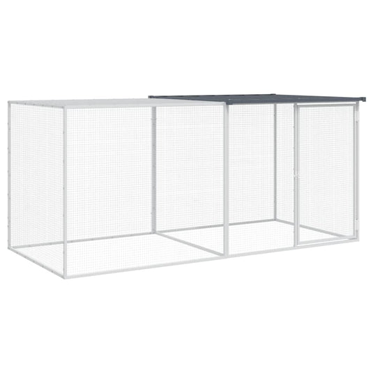 VidaXL Kippenhok met dak 203x98x90 cm gegalvaniseerd staal antraciet