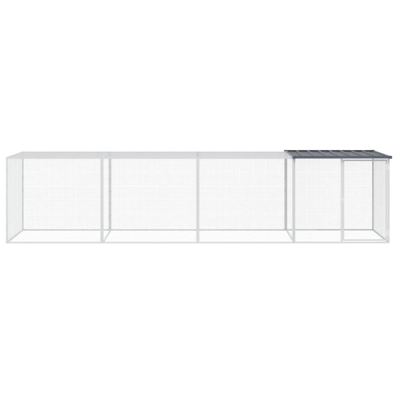 Load image into Gallery viewer, VidaXL Kippenhok met dak 403x98x90 cm gegalvaniseerd staal antraciet
