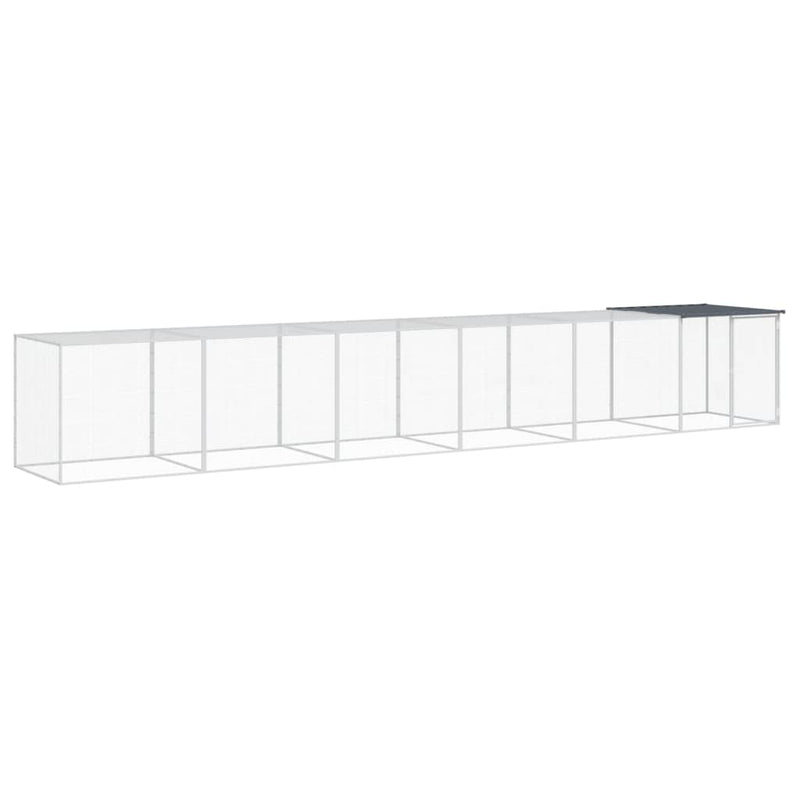 Load image into Gallery viewer, VidaXL Kippenhok met dak 603x98x90 cm gegalvaniseerd staal antraciet
