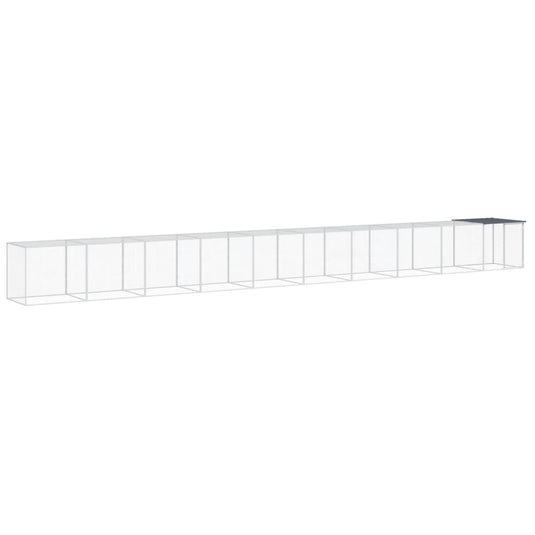 VidaXL Kippenhok met dak 1003x98x90 cm gegalvaniseerd staal antraciet