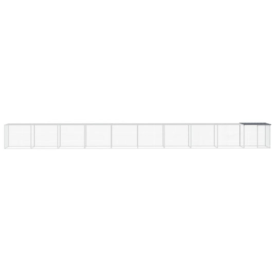 VidaXL Kippenhok met dak 1003x98x90 cm gegalvaniseerd staal antraciet