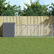 VidaXL Hondenhok met ren 110x1221x110 cm staal antracietkleurig