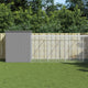 VidaXL Kippenhok met ren 165x1271x181 cm staal lichtgrijs