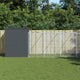 VidaXL Hondenhok met ren 214x661x181 cm gegalvaniseerd staal antraciet
