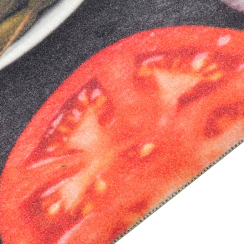 Load image into Gallery viewer, Vidaxl keukenmat wasbaar wijn- en dinerprint 45x150 cm fluweel
