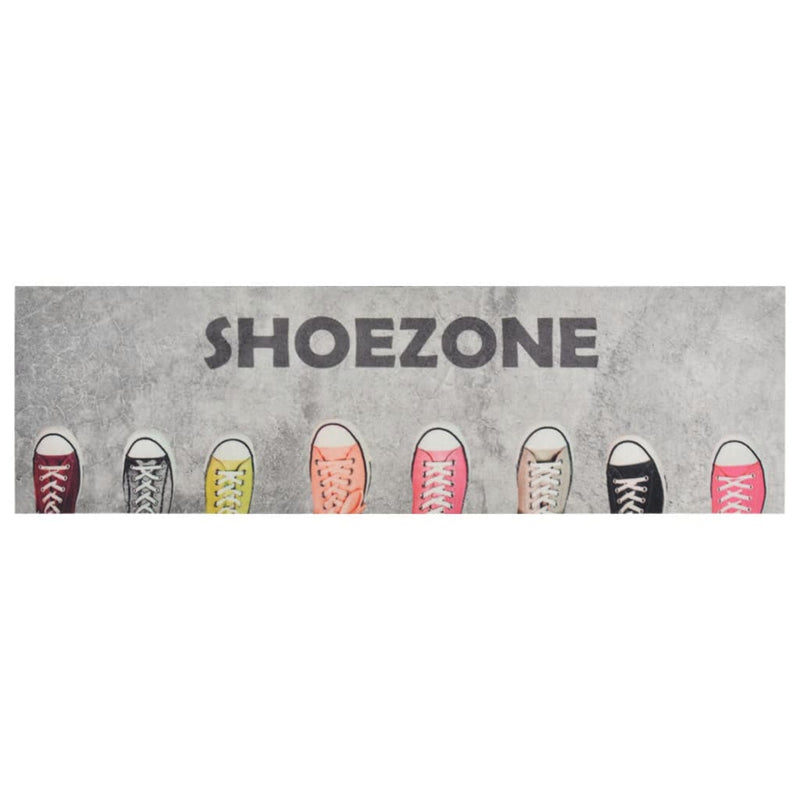 Load image into Gallery viewer, Vidaxl keukenmat wasbaar shoezone-print 60x180 cm fluweel
