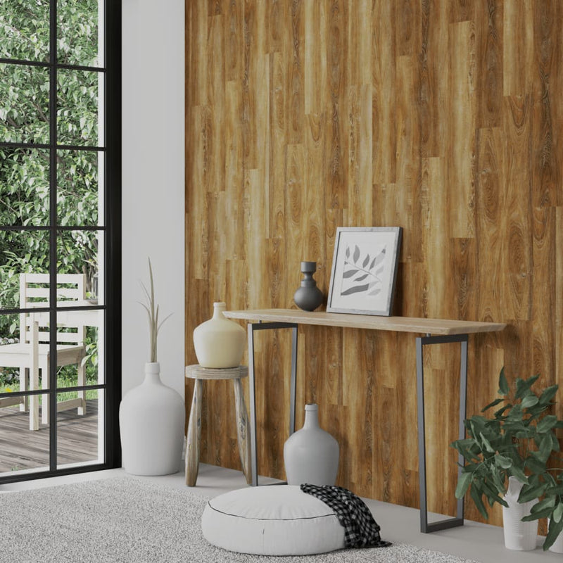 Load image into Gallery viewer, VidaXL Wandpanelen houtlook 4,12 m² PVC bruin
