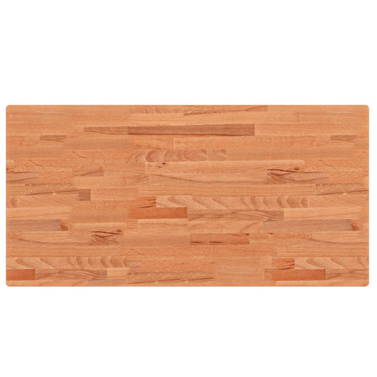 VidaXL Wastafelblad 100x50x4 cm massief beukenhout