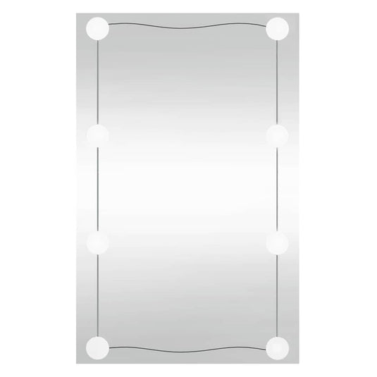 VidaXL Wandspiegel met LED's rechthoekig 40x60 cm glas