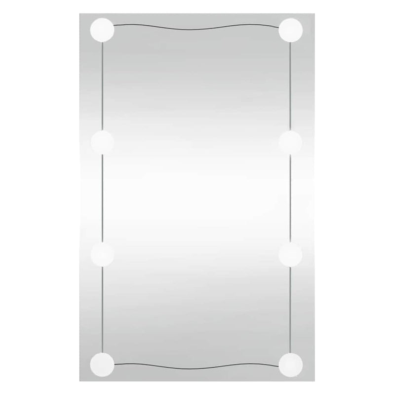 Load image into Gallery viewer, VidaXL Wandspiegel met LED's rechthoekig 50x80 cm glas
