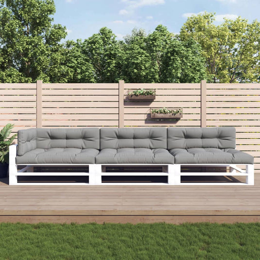 VidaXL Palletkussens 7 st stof grijs