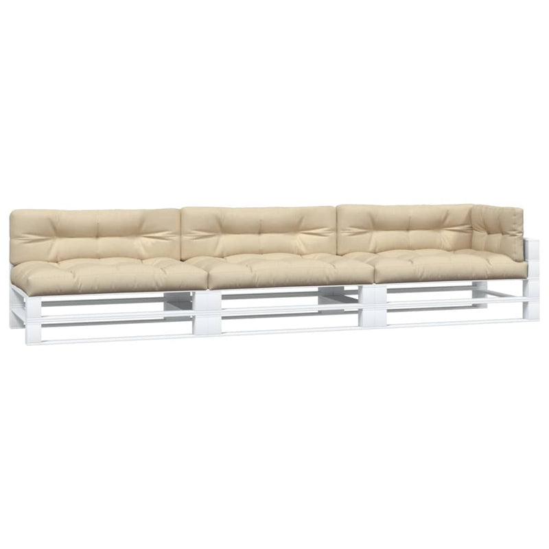 Load image into Gallery viewer, VidaXL Palletkussens 7 st stof beige
