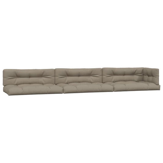VidaXL Palletkussens 7 st stof taupe