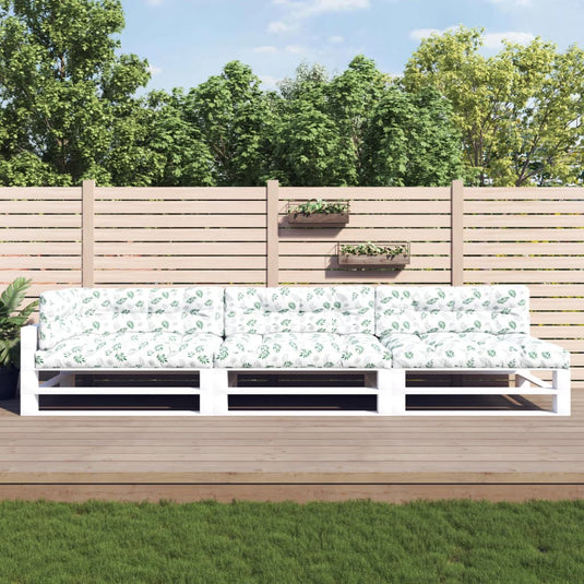 Vidaxl palletkussens 7 st bladpatroon stof