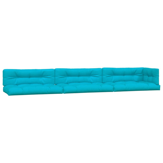 VidaXL Palletkussens 7 st stof turquoise