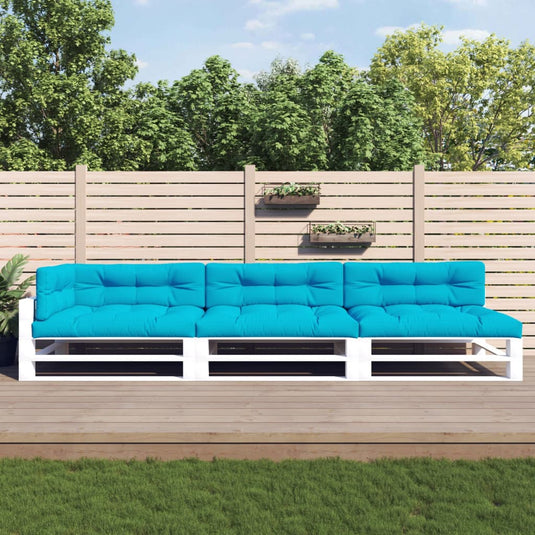 VidaXL Palletkussens 7 st stof turquoise