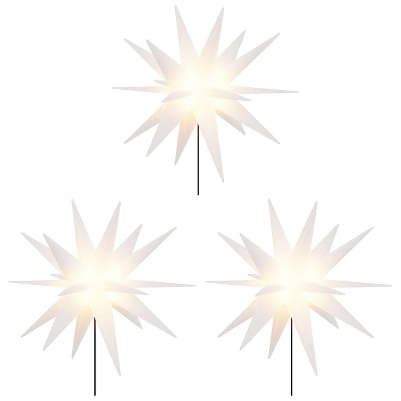 Afbeelding laden in galerijviewer, Vidaxl kerstlampen met grondpin en led's 3 st 57 cm wit
