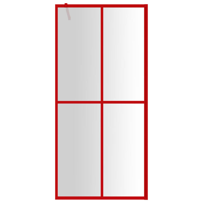 Load image into Gallery viewer, Vidaxl inloopdouchewand transparant 90x195 cm esg-glas rood
