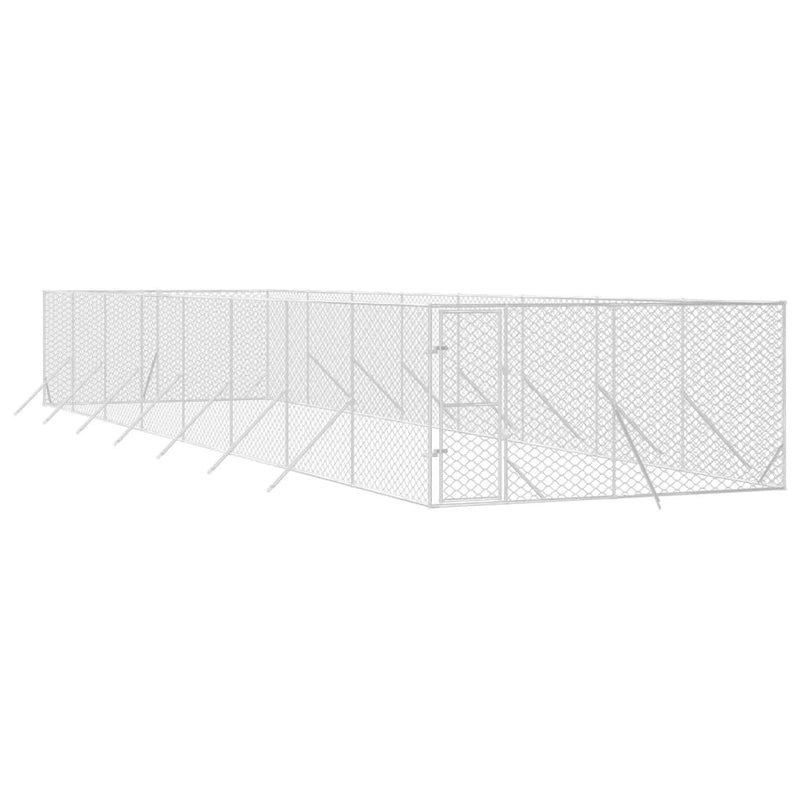 Load image into Gallery viewer, VidaXL Hondenkennel voor buiten 4x16x2 m gegalvaniseerd staal zilver
