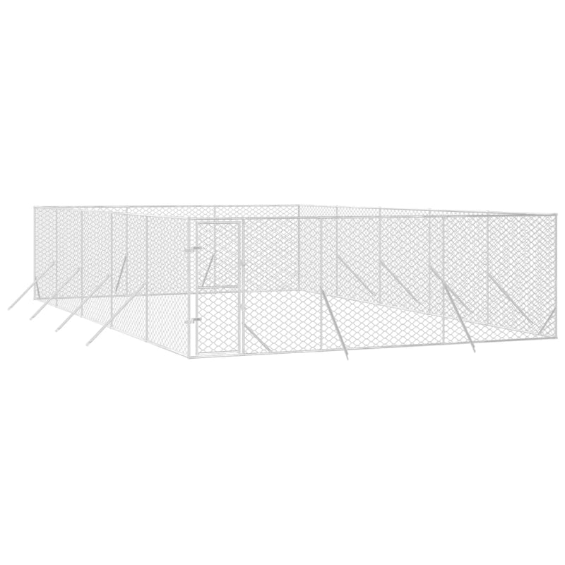 Load image into Gallery viewer, VidaXL Hondenkennel voor buiten 6x10x2 m gegalvaniseerd staal zilver
