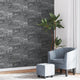 Vidaxl vliesbehang 3d steen-look 10x0,53 m zwart
