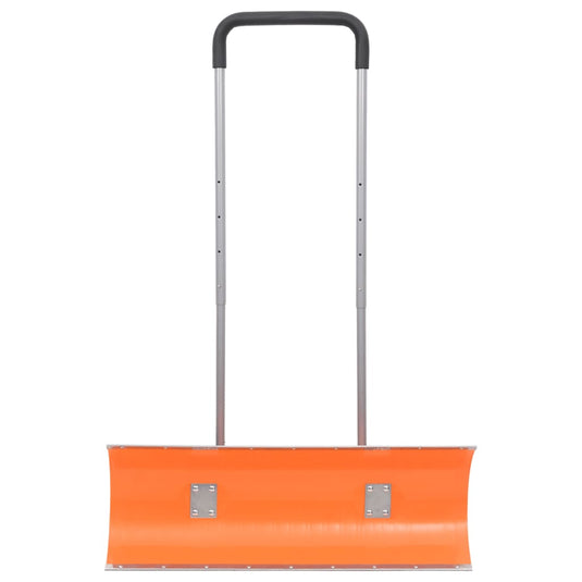 Vidaxl sneeuwschep met uitschuifbaar handvat 96 cm bladstaal oranje