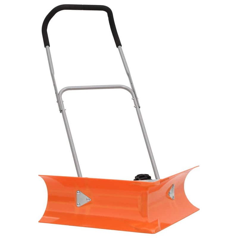 Load image into Gallery viewer, Vidaxl sneeuwschep dubbelhoekig met uitschuifbaar handvat staal oranje
